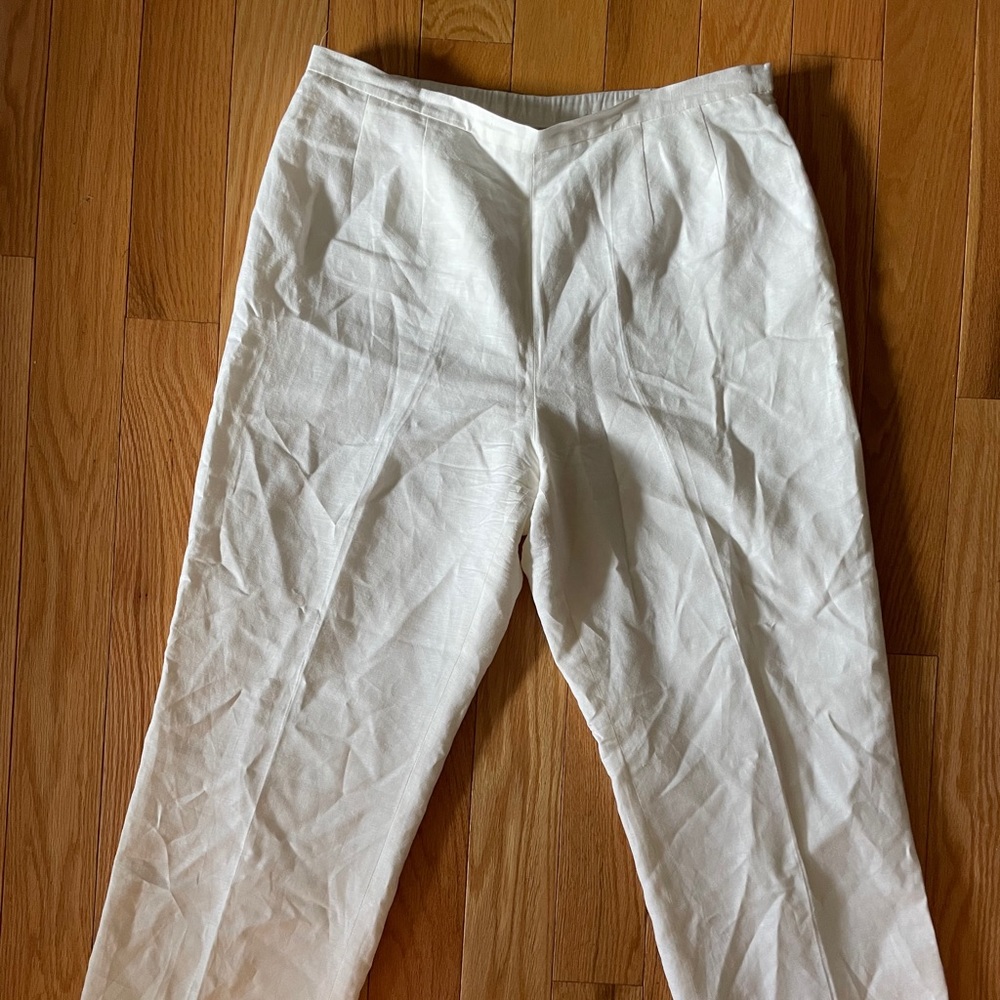 Vintage White Linen Pants